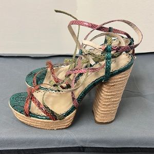 Women’s Multicolor Snakeskin Heel